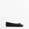 Ballerines en cuir avec nœud Ballerines en cuir avec nœud