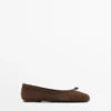 Ballerines en cuir avec nœud Ballerines en cuir avec nœud