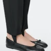Ballerines en cuir avec nœud Ballerines en cuir avec nœud