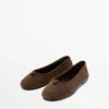 Ballerines en cuir avec nœud Ballerines en cuir avec nœud