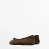 Ballerines en cuir avec nœud Ballerines en cuir avec nœud