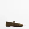 Ballerines en cuir refendu Ballerines en cuir refendu