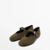 Ballerines en cuir refendu Ballerines en cuir refendu