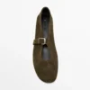 Ballerines en cuir refendu Ballerines en cuir refendu