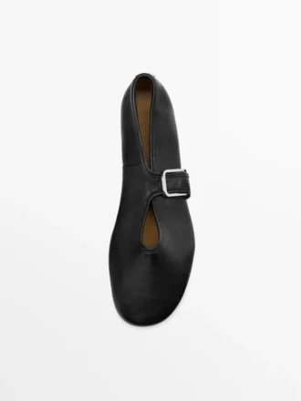 Ballerines en cuir souple
