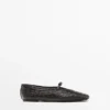 Ballerines en cuir souple imitation crocodile Ballerines en cuir souple imitation crocodile