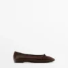 Ballerines froncées avec nœud Ballerines froncées avec nœud