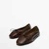 Ballerines froncées avec nœud Ballerines froncées avec nœud