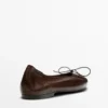 Ballerines froncées avec nœud Ballerines froncées avec nœud