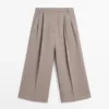 Bermuda long et ample aux jambes fluides