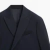 Blazer de costume croisé en Cool Wool Blazer de costume croisé en Cool Wool
