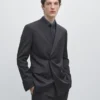 Blazer de costume croisé en Cool Wool Blazer de costume croisé en Cool Wool