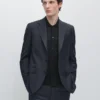 Blazer de costume en laine Cool Wool à rayures Blazer de costume en laine Cool Wool à rayures