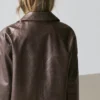 Blazer en cuir nappa avec boutons Blazer en cuir nappa avec boutons