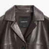 Blazer en cuir nappa avec boutons Blazer en cuir nappa avec boutons