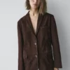 Blazer en cuir suédé Blazer en cuir suédé