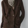 Blazer en cuir suédé Blazer en cuir suédé