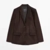 Blazer en cuir suédé Blazer en cuir suédé