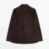 Blazer en cuir suédé Blazer en cuir suédé