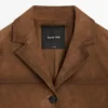 Blazer en cuir suédé avec poches Blazer en cuir suédé avec poches