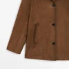 Blazer en cuir suédé avec poches Blazer en cuir suédé avec poches