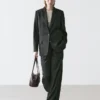 Blazer en laine extra-fine à deux boutons Blazer en laine extra-fine à deux boutons