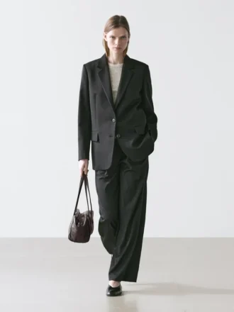 Blazer en laine extra-fine à deux boutons