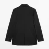 Blazer en laine extra-fine à deux boutons Blazer en laine extra-fine à deux boutons