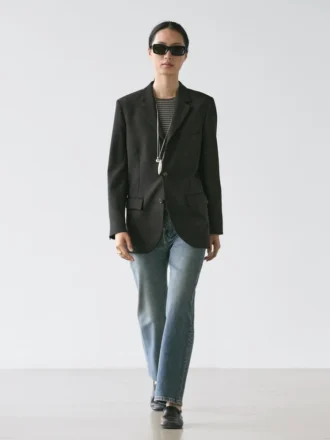 Blazer en laine à trois boutons