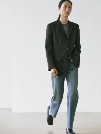 Blazer en laine à trois boutons