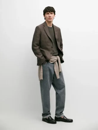 Blazer en lin avec détails de poches