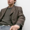 Blazer en lin avec détails de poches Blazer en lin avec détails de poches