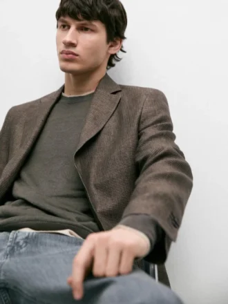 Blazer en lin avec détails de poches
