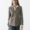 Blazer en mélange de laine moucheté Blazer en mélange de laine moucheté