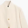 Blazer en satin à col montant Blazer en satin à col montant
