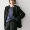 Blazer sans revers en lin Blazer sans revers en lin