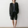 Blazer sans revers en lin Blazer sans revers en lin