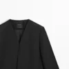 Blazer sans revers en lin Blazer sans revers en lin