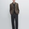 Blazer sur mesure en laine à carreaux Blazer sur mesure en laine à carreaux