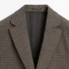 Blazer sur mesure en laine à carreaux Blazer sur mesure en laine à carreaux