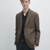 Blazer sur mesure en laine à carreaux Blazer sur mesure en laine à carreaux