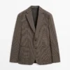 Blazer sur mesure en laine à carreaux Blazer sur mesure en laine à carreaux