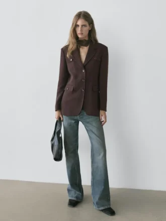 Blazers avec poches et col à revers