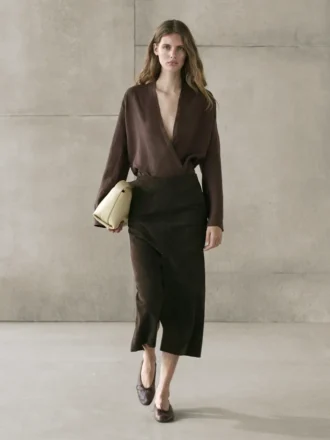 Blouse ample et fluide en lin à nouer