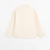 Blouse fluide avec détail plastron Blouse fluide avec détail plastron