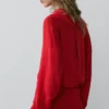 Blouse fluide à col drapé Blouse fluide à col drapé
