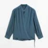 Blouse fluide à encolure croisée Blouse fluide à encolure croisée