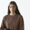Blouse fluide à imprimé géométrique Blouse fluide à imprimé géométrique