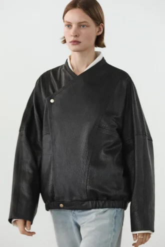 Blouson aviateur en cuir