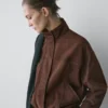 Blouson aviateur en cuir suédé Blouson aviateur en cuir suédé